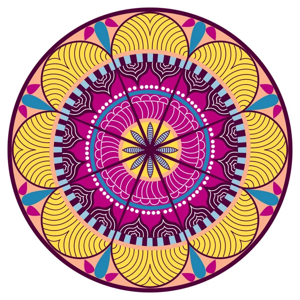 Mandala vintage decorativa — Vetor de Stock