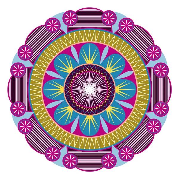 Mandala vintage decorativa — Vetor de Stock