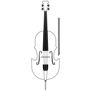 İzole çello simge. Müzik aleti