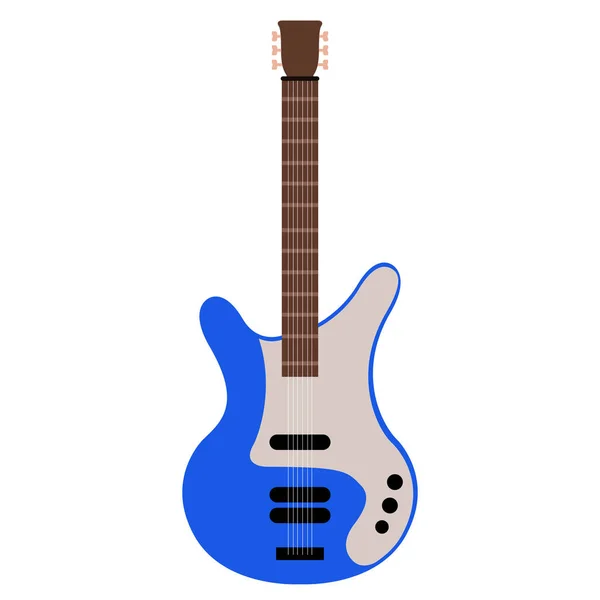 Geïsoleerde elektrische gitaar pictogram. Muziekinstrument — Stockvector