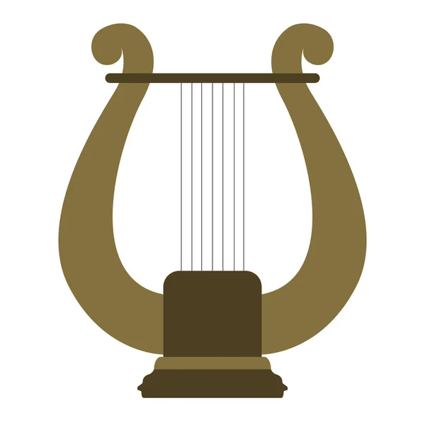 Ikona na białym tle liry. Instrument muzyczny — Wektor stockowy