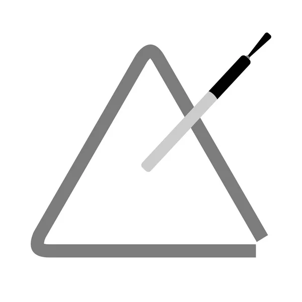 Ícone de triângulo isolado. Instrumento musical — Vetor de Stock