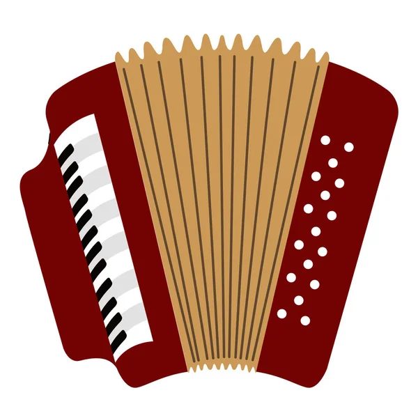 Isolée icône accordéon. Instrument de musique — Image vectorielle