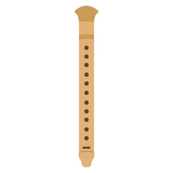 Изолированная флейта. Музыкальный инструмент — стоковый вектор