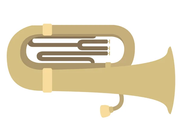 Geïsoleerde tuba pictogram. Muziekinstrument — Stockvector