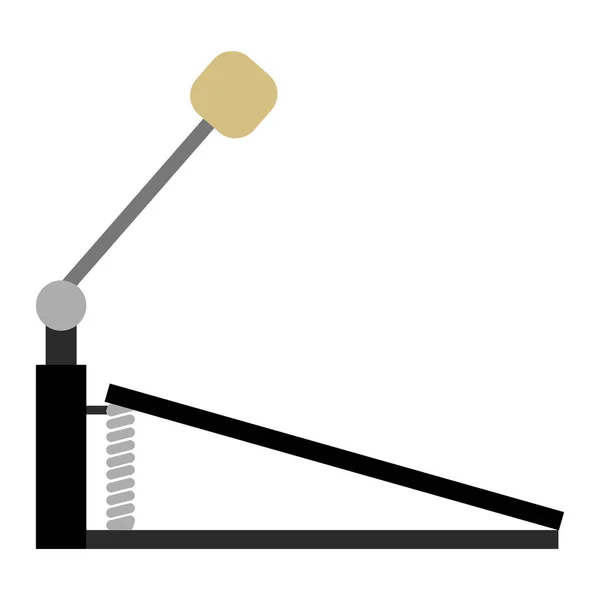Isolée icône de pédale. Instrument de musique — Image vectorielle