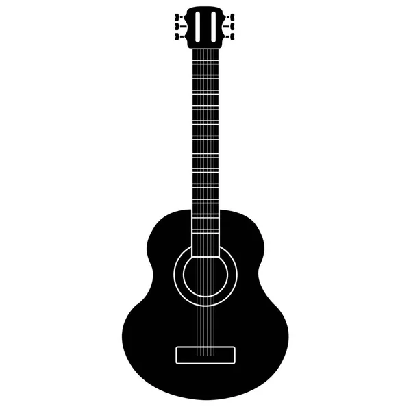 Geïsoleerde gitaar pictogram. Muziekinstrument — Stockvector