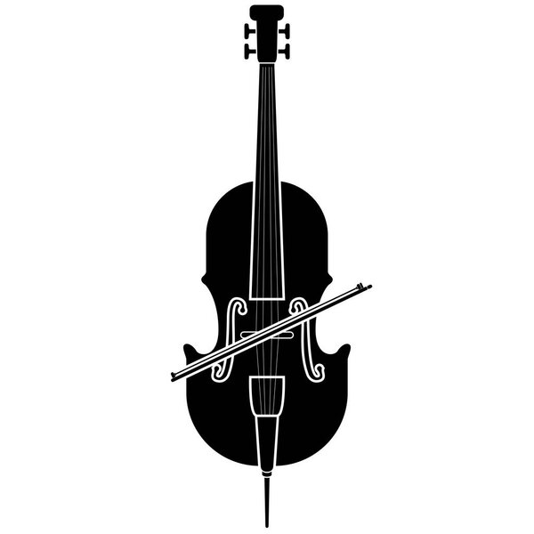 Isolated cello icon. Musical instrument