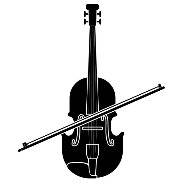 Isolated violin icon. Musical instrument