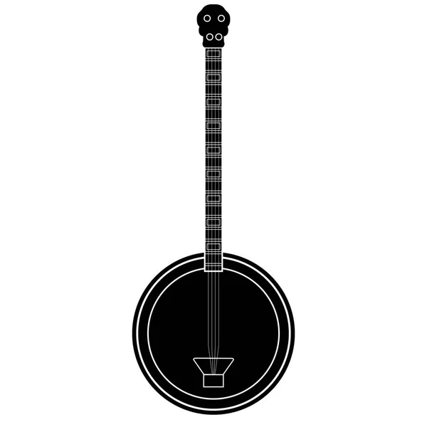 Geïsoleerde banjo pictogram. Muziekinstrument — Stockvector