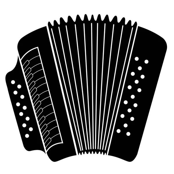 Icono de acordeón aislado. Instrumento musical — Vector de stock