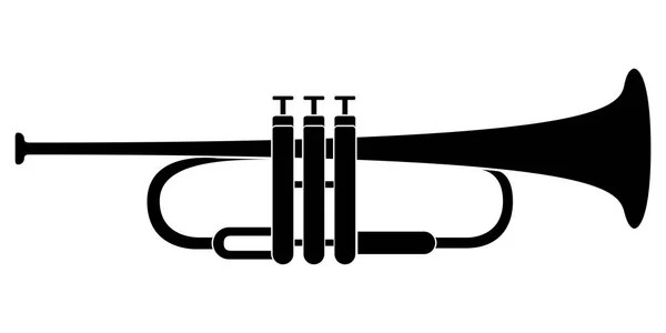 Isolierte Trompetenikone. Musikinstrument — Stockvektor