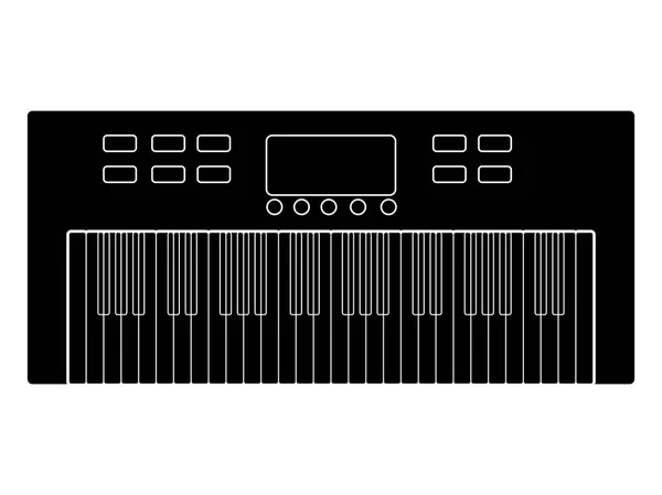 Isoliertes Tastatur-Symbol. Musikinstrument — Stockvektor