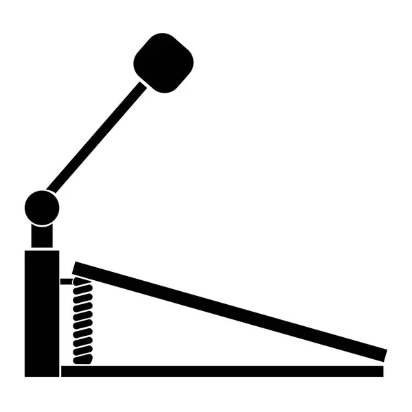 Ícone de pedal isolado. Instrumento musical —  Vetores de Stock