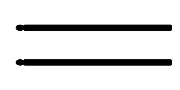 Geïsoleerde drumsticks pictogram. Muziekinstrument — Stockvector