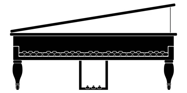 Isolerade piano ikonen. Musikinstrument — Stock vektor