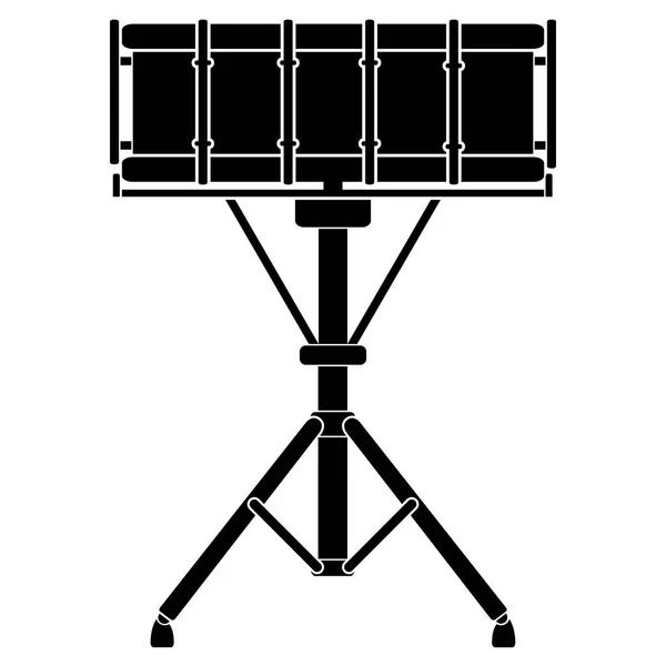 Isolierte Schlagzeug-Ikone. Musikinstrument — Stockvektor