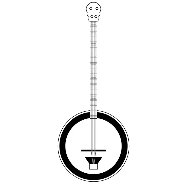 Ícone de banjo isolado. Instrumento musical — Vetor de Stock