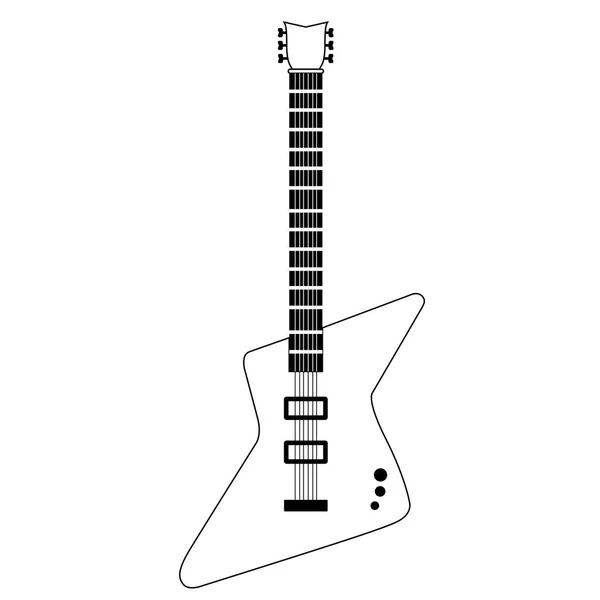 Ikone der E-Gitarre. Musikinstrument — Stockvektor