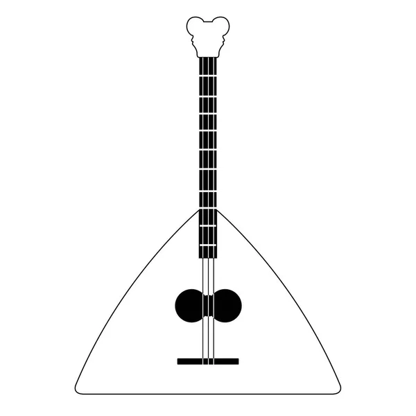 Ikona na białym tle bałałajka. Instrument muzyczny — Wektor stockowy