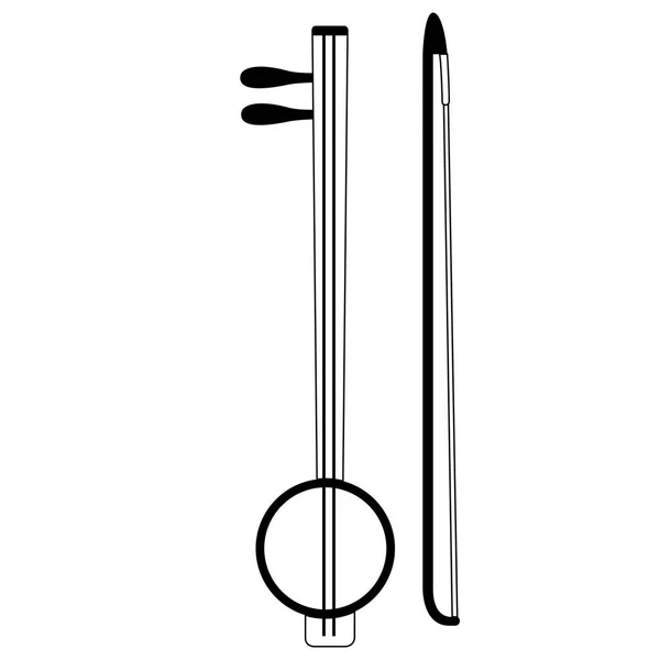 Icono de rebab aislado. Instrumento musical — Archivo Imágenes Vectoriales