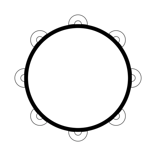 Geïsoleerde tamboerijn pictogram. Muziekinstrument — Stockvector