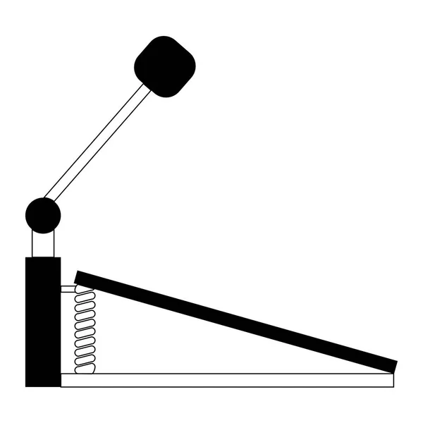 Isolée icône de pédale. Instrument de musique — Image vectorielle