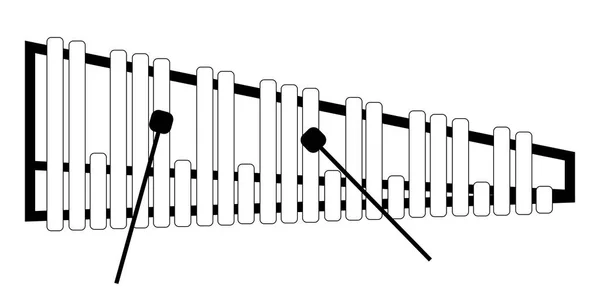 Isolated marimba icon. Musical instrument — Stock Vector