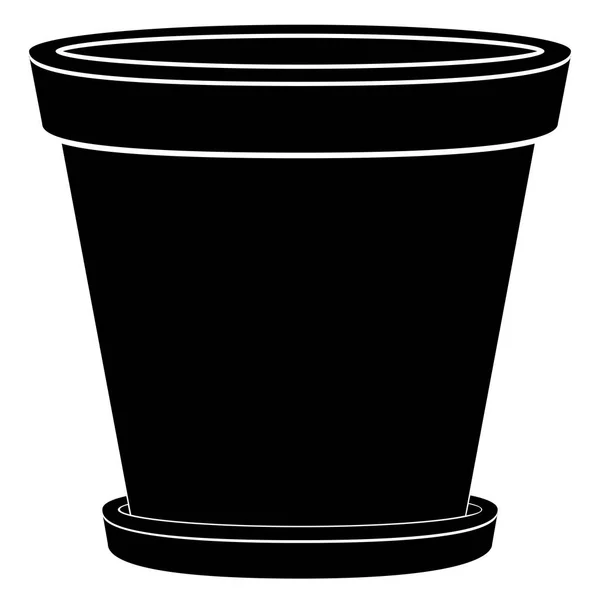Empty flower pot icon — Stock Vector