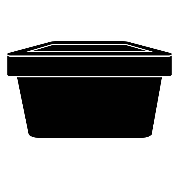 Icône pot de fleurs vide — Image vectorielle