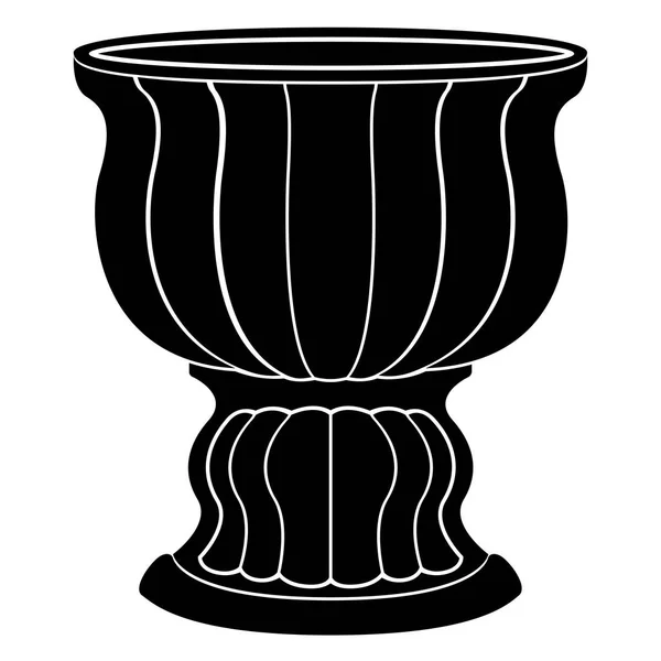 Icona vuota vaso di fiori — Vettoriale Stock