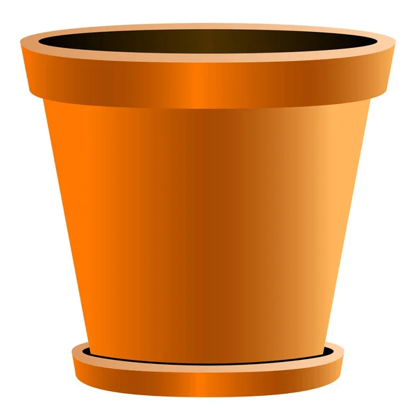 Pot de fleurs vide isolé — Image vectorielle