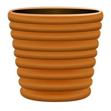 İzole boş saksıyı