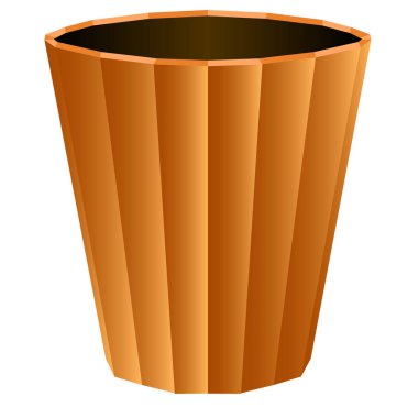 İzole boş saksıyı