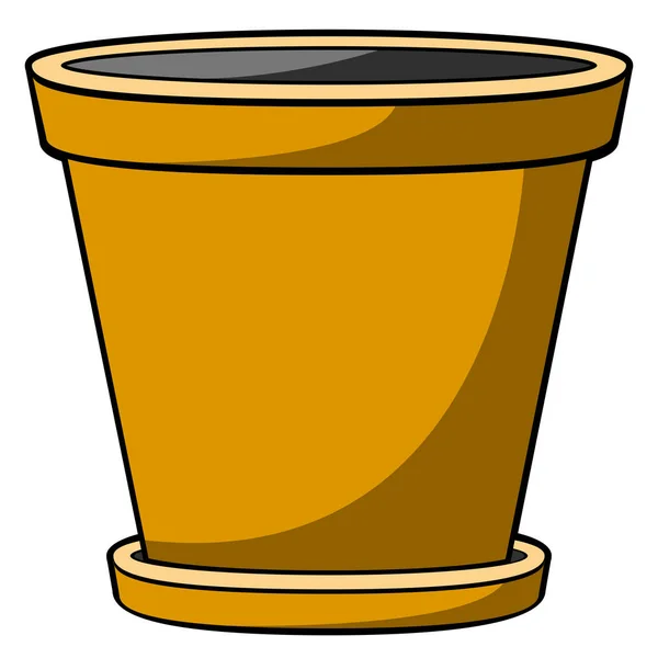 Empty flower pot icon — Stock Vector