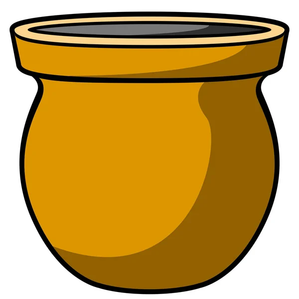 Tom flower pot ikonen — Stock vektor