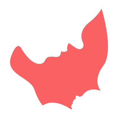 Anne ve oğlu soyut silüeti