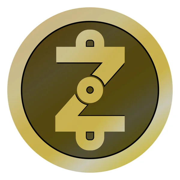 Νόμισμα Zcash εικονικά χρήματα. Κρυπτονόμισμα — Διανυσματικό Αρχείο