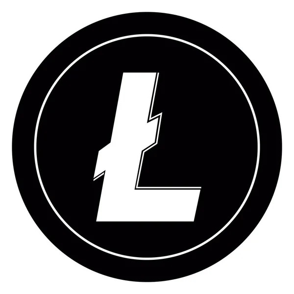 Litecoin moneda de dinero virtual. Criptomoneda — Archivo Imágenes Vectoriales