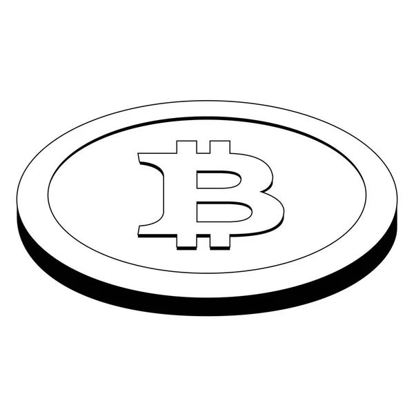 Bitcoin moneda de dinero virtual. Criptomoneda — Archivo Imágenes Vectoriales