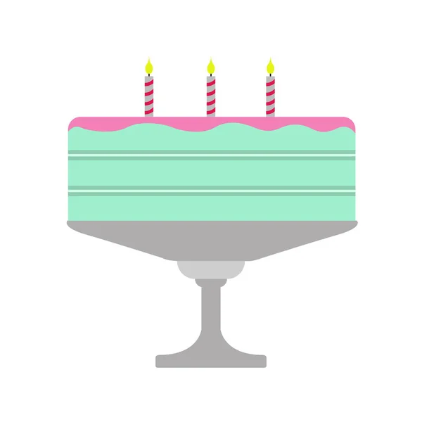 Icono de pastel de cumpleaños — Vector de stock