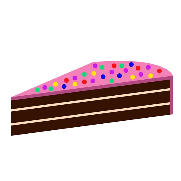 Pieza de icono de pastel de cumpleaños — Vector de stock