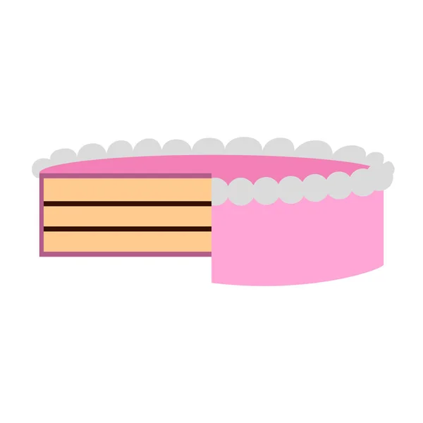 Hiányos születésnapi torta ikon — Stock Vector