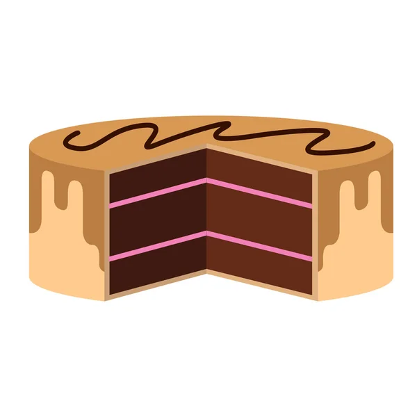 Incomplete birthday cake icon — Stock Vector