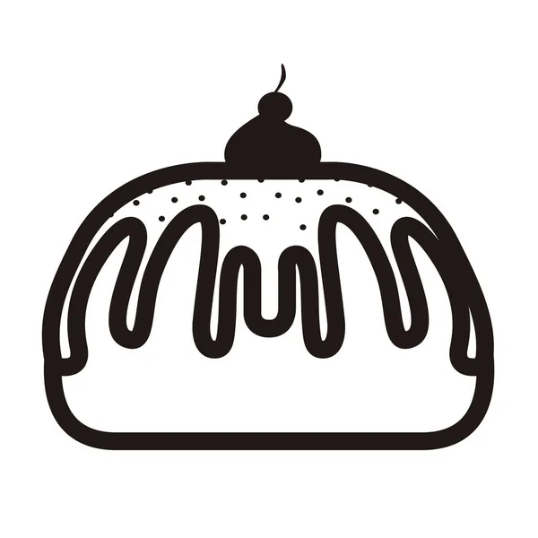 Cupcake de cumpleaños icono — Vector de stock