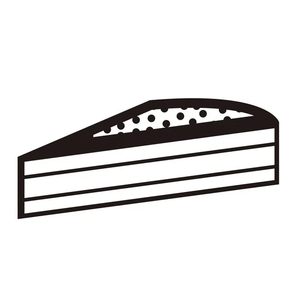 Pieza de icono de pastel de cumpleaños — Vector de stock