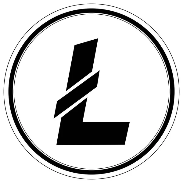 Litecoin virtuelles Geld Währung. Kryptowährung — Stockvektor