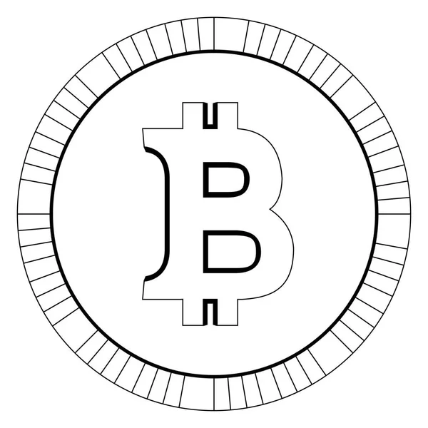 Bitcoin moneda de dinero virtual. Criptomoneda — Archivo Imágenes Vectoriales