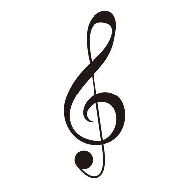 İzole g-clef Müzik Notası