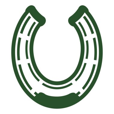 İzole at nalı simgesi. Patrick günü